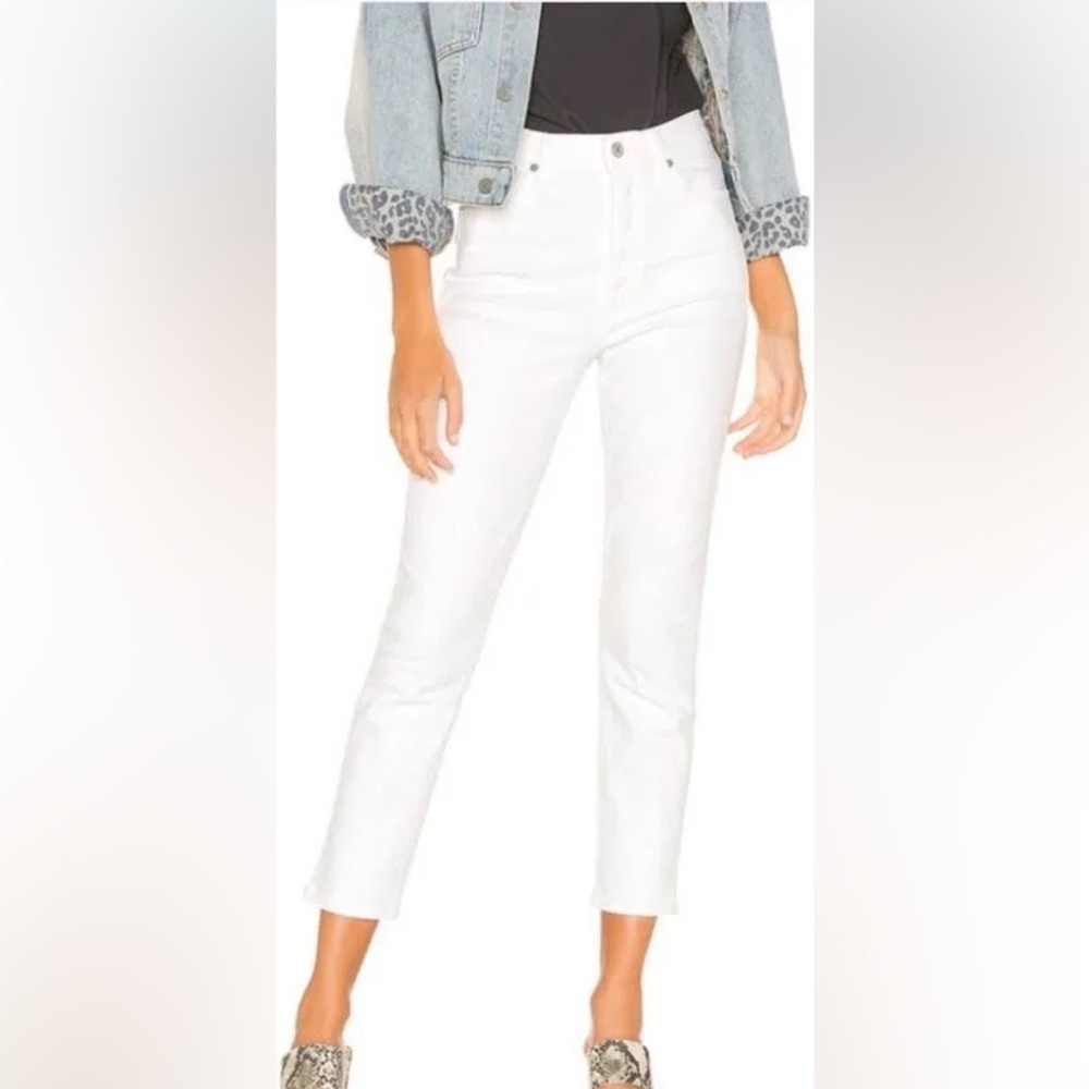 EUC Citizens of Humanity Rocket Crop White jeans size 26